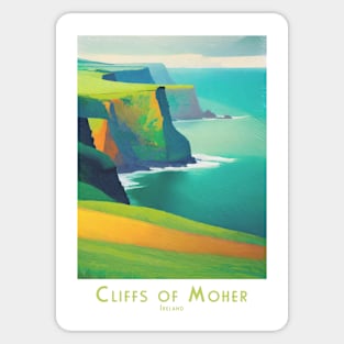 Ireland Cliffs of Moher Vibrant Landscape Sticker